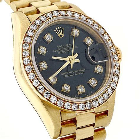 diamond face rolex watch|Rolex with diamond bezel.